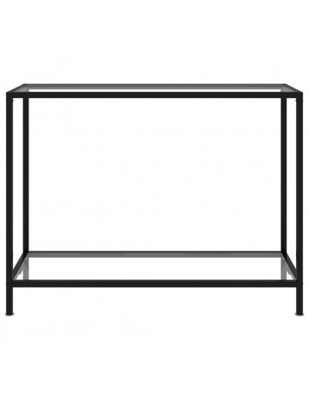 Tavolo Consolle Trasparente 100x35x75 cm in Vetro Temperato