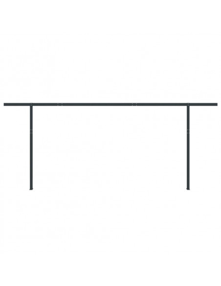 Set Pali per Tenda da Sole Antracite 600x245 cm Ferro