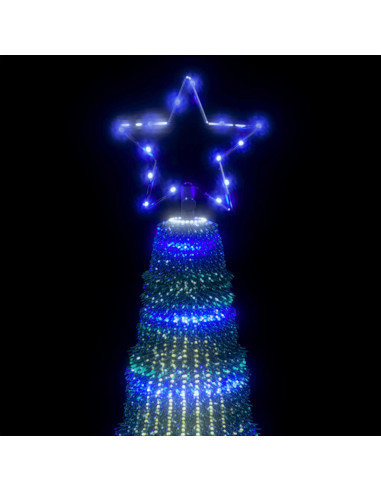 Illuminazione Albero di Natale a Cono 475 LED Blu 247 cm