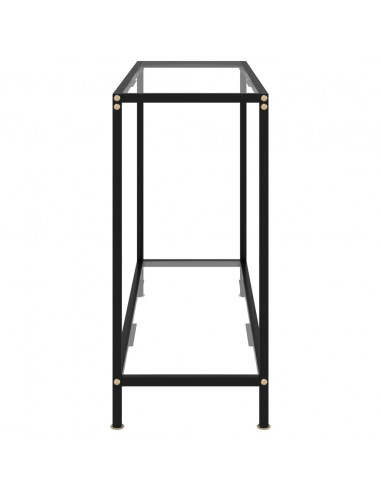 Tavolo Consolle Trasparente 100x35x75 cm in Vetro Temperato