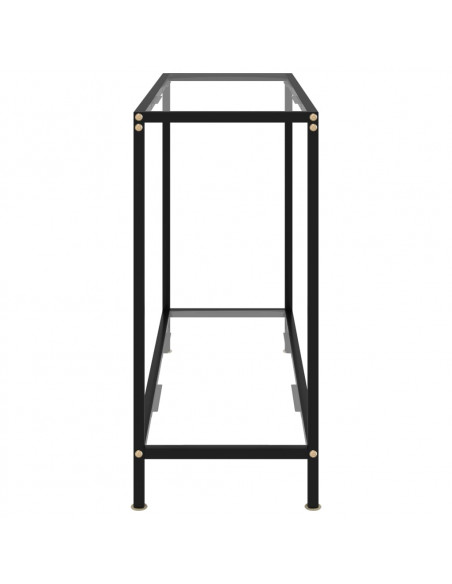 Tavolo Consolle Trasparente 100x35x75 cm in Vetro Temperato