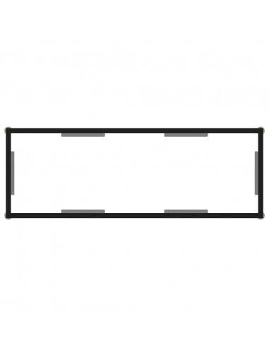 Tavolo Consolle Trasparente 100x35x75 cm in Vetro Temperato