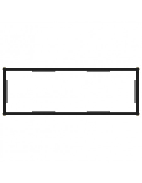 Tavolo Consolle Trasparente 100x35x75 cm in Vetro Temperato