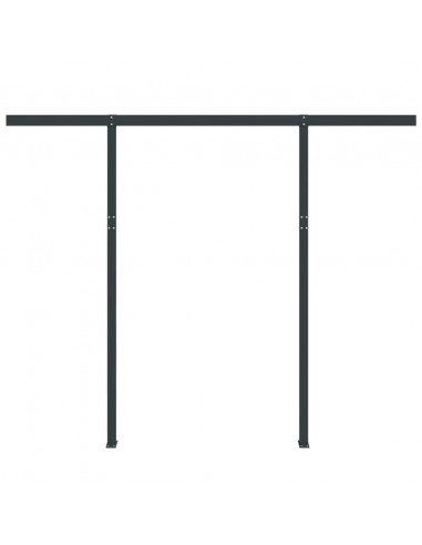Set Pali per Tenda da Sole Antracite 300x245 cm Ferro