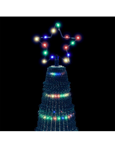 Illuminazione Albero di Natale a Cono 475 LED Colorato 247 cm