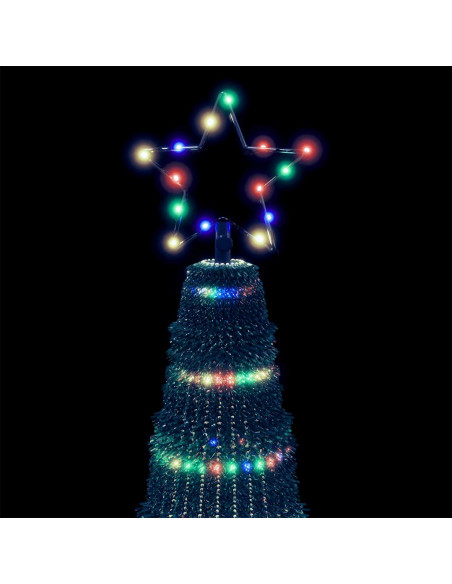 Illuminazione Albero di Natale a Cono 475 LED Colorato 247 cm
