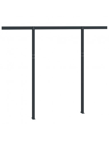 Set Pali per Tenda da Sole Antracite 300x245 cm Ferro