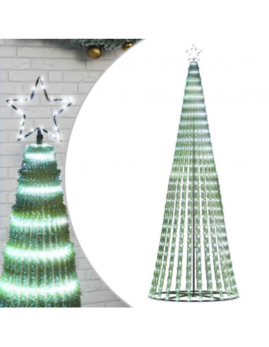 Illuminazione Albero Natale a Cono 475LED Bianco Freddo 247cm
