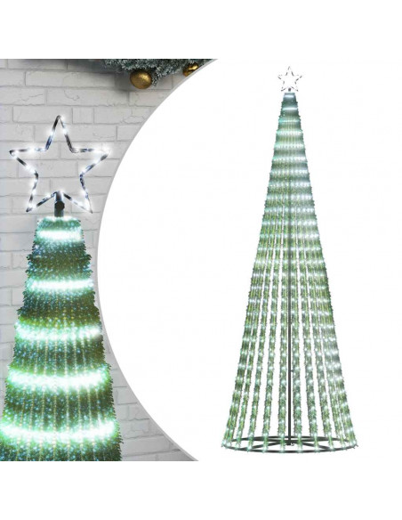 Illuminazione Albero Natale a Cono 475LED Bianco Freddo 247cm