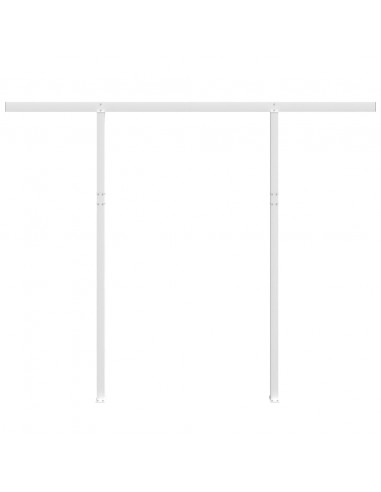 Set Pali per Tenda da Sole Bianco 300x245 cm Ferro