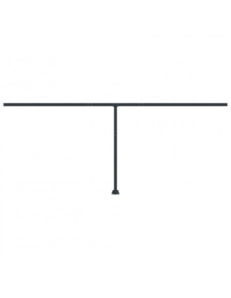 Set Pali per Tenda da Sole Antracite 600x245 cm Ferro