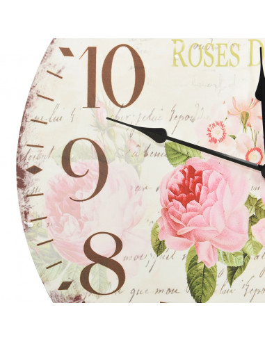 Orologio da Parete Vintage Fiore 60 cm
