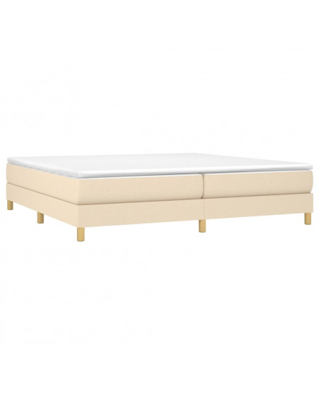 Giroletto a Molle con Materasso Crema 200x200 cm in Tessuto