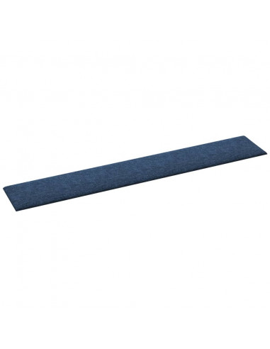 Pannelli Murali 12 pz Blu 90x15 cm Tessuto 1,62 m²