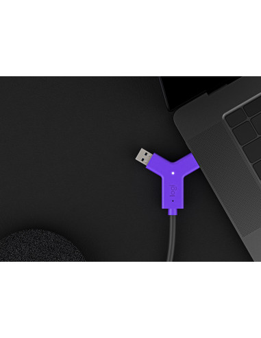 Logitech Swytch Trasmettitore e ricevitore AV Nero, Viola