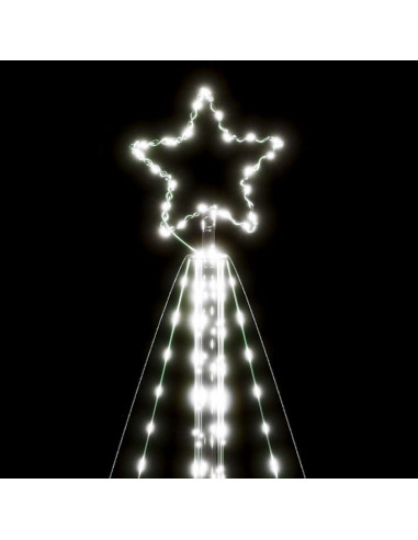 Illuminazione Albero di Natale 615 LED Bianco Freddo 404,5cm