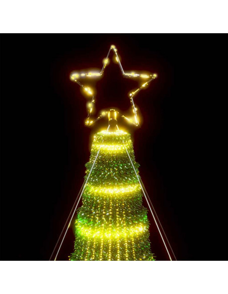 Illuminazione Albero Natale a Cono 1028 LED Bianco Caldo 403 cm
