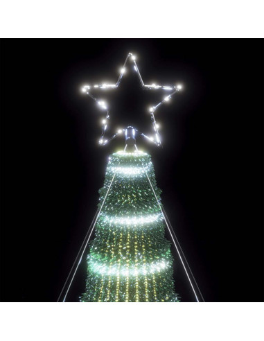 Illuminazione Albero Natale a Cono 1028 LED Bianco Freddo 403cm