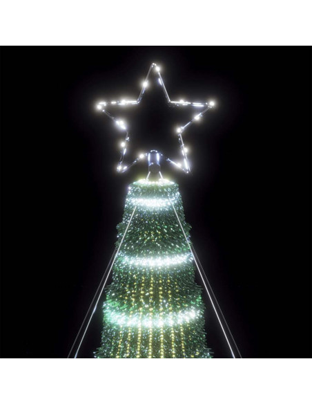 Illuminazione Albero Natale a Cono 1028 LED Bianco Freddo 403cm