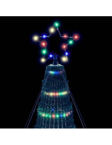 Illuminazione Albero Natale a Cono 1028 LED Colorati 403 cm