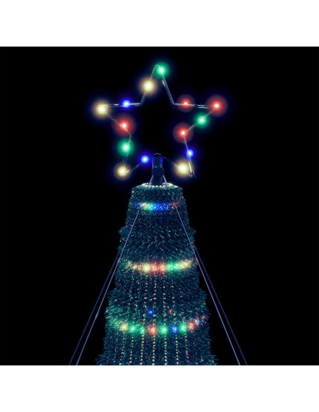 Illuminazione Albero Natale a Cono 1028 LED Colorati 403 cm