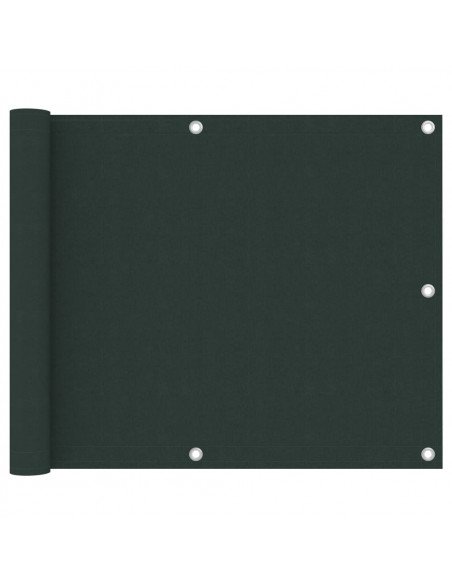 Paravento da Balcone Verde Scuro 75x500 cm Tessuto Oxford