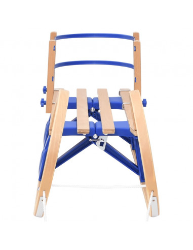 Slitta Pieghevole con Schienale 110 cm in Compensato