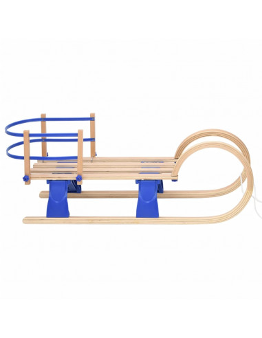 Slitta Pieghevole con Schienale 110 cm in Compensato