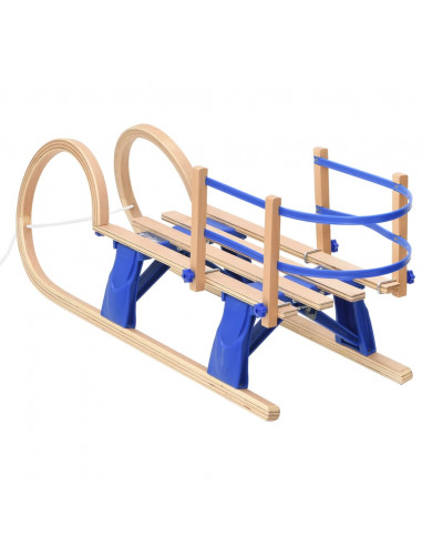 Slitta Pieghevole con Schienale 110 cm in Compensato