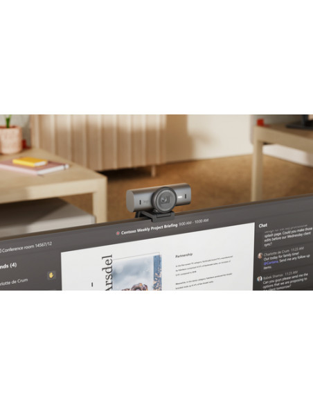 Logitech MX Brio 705 for Business webcam 8,5 MP 4096 x 2160 Pixel USB 3.2 Gen 1 (3.1 Gen 1) Alluminio, Nero