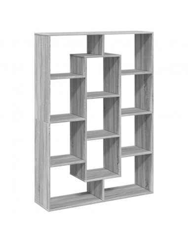 Libreria Grigio Sonoma 102x29x143 cm in Legno Multistrato