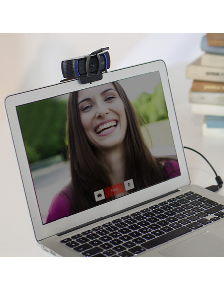 Logitech C920S HD Pro Webcam, Videochiamata Full HD 1080p/30fps, Audio Stereo ‎Chiaro, ‎Correzione Luce HD, Privacy Shutter,