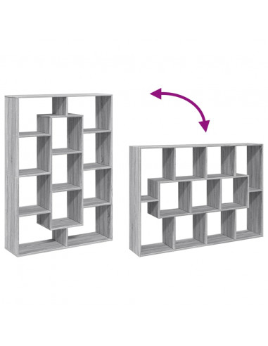 Libreria Grigio Sonoma 102x29x143 cm in Legno Multistrato