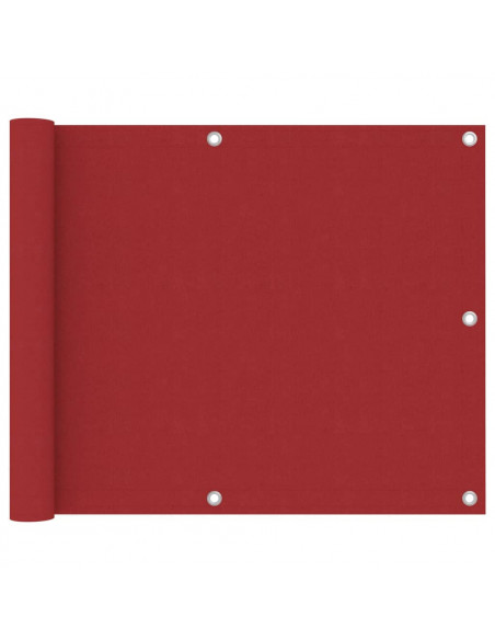 Paravento da Balcone Rosso 75x500 cm in Tessuto Oxford