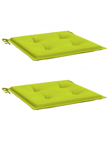 Cuscini per Sedia 2 pz Verde Brillante 50x50x3cm Tessuto Oxford