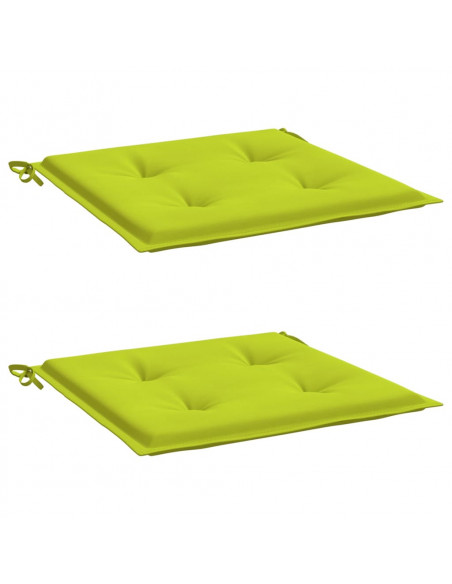 Cuscini per Sedia 2 pz Verde Brillante 50x50x3cm Tessuto Oxford