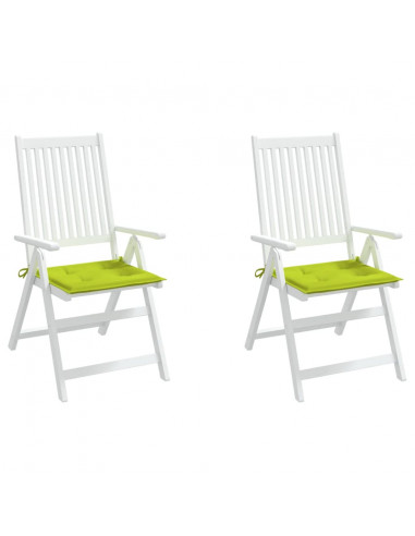 Cuscini per Sedia 2 pz Verde Brillante 50x50x3cm Tessuto Oxford