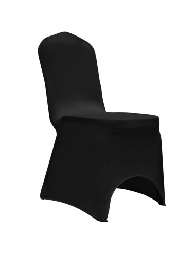 Coprisedie in Tessuto Elasticizzato Nero 12 pz