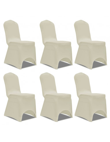 Coprisedia in Tessuto Elasticizzato Crema 12 pz