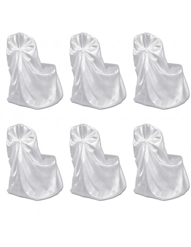 Coprisedia per Feste di Matrimonio 12 pz Bianca