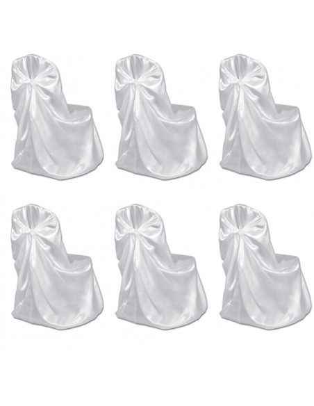 Coprisedia per Feste di Matrimonio 12 pz Bianca