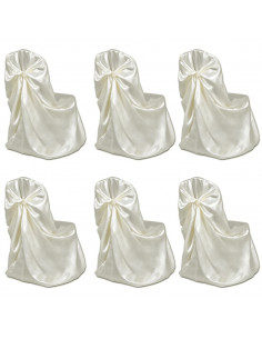 Coprisedie per Feste di Matrimonio 12 pz Crema 2
