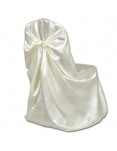 Coprisedie per Feste di Matrimonio 12 pz Crema 2