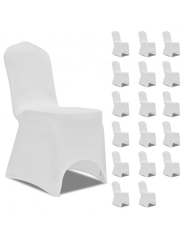 Coprisedie in Tessuto Elasticizzato Bianco 18 pz