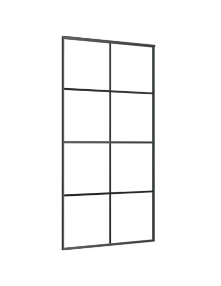 Porta Scorrevole con Ferramenta 102,5x205cm Vetro ESG Alluminio