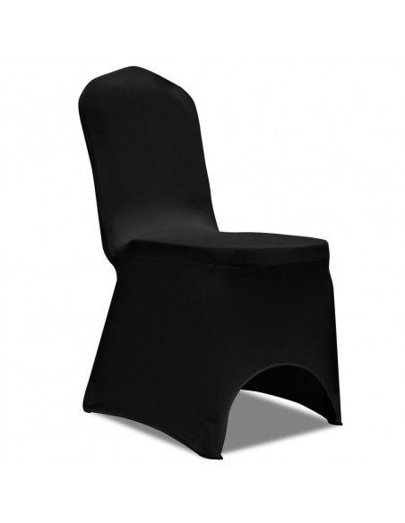 Coprisedie in Tessuto Elasticizzato Nero 18 pz