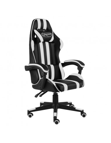 Sedia da Gaming Nero e Bianco in Similpelle