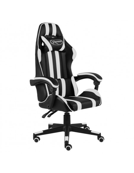 Sedia da Gaming Nero e Bianco in Similpelle