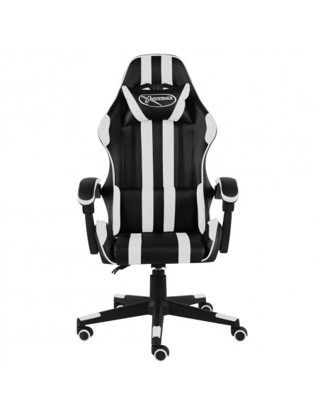 Sedia da Gaming Nero e Bianco in Similpelle