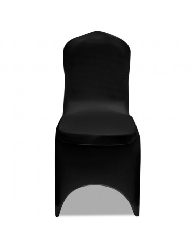 Coprisedie in Tessuto Elasticizzato Nero 24 pz